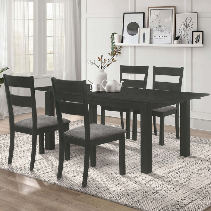 Coaster Jakob Rectangular Dining Set Grey and Black Set of 5