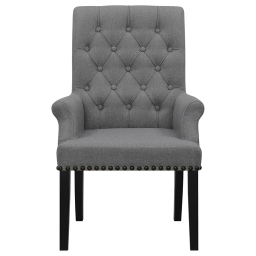 Coaster Alana Upholstered Tufted Arm Chair with Nailhead Trim Default Title