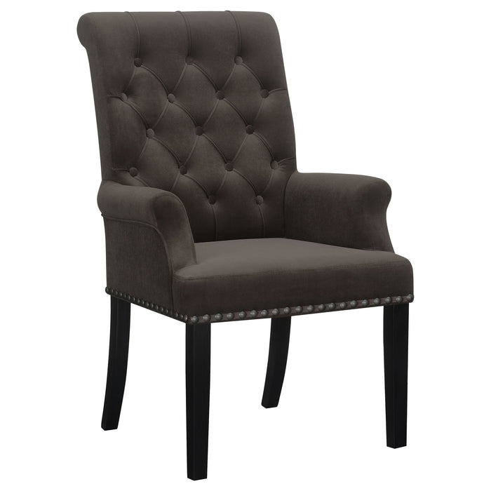 Coaster Alana Upholstered Tufted Arm Chair with Nailhead Trim Default Title