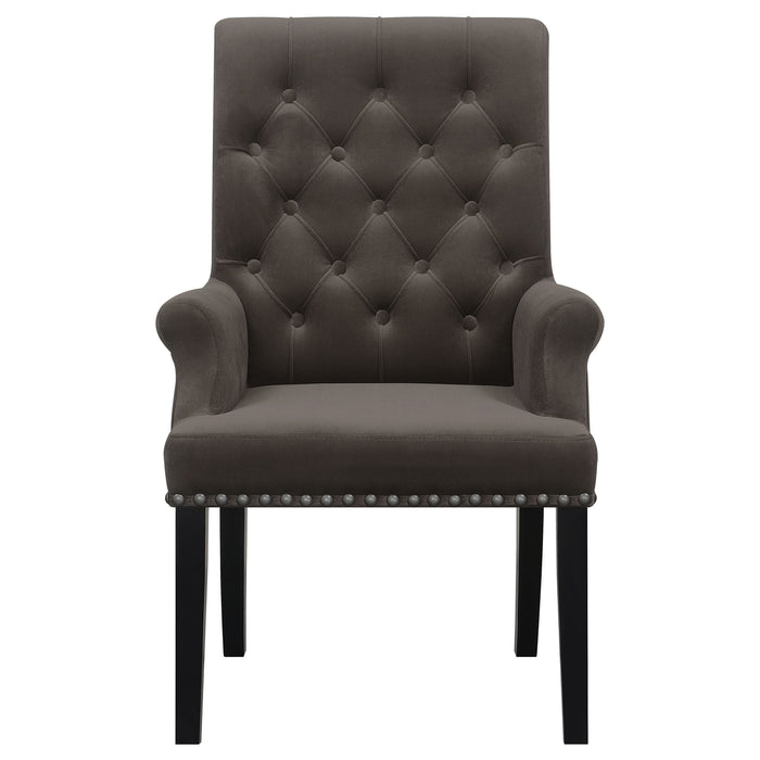 Coaster Alana Upholstered Tufted Arm Chair with Nailhead Trim Default Title