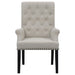 Coaster Alana Upholstered Tufted Arm Chair with Nailhead Trim Default Title