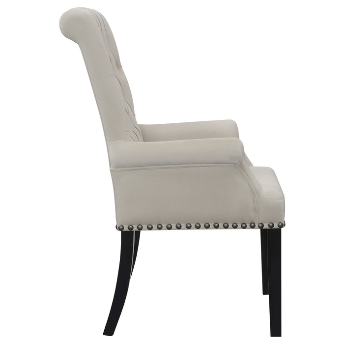 Coaster Alana Upholstered Tufted Arm Chair with Nailhead Trim Default Title