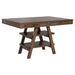 Coaster Dewey Rectangular Dining Set Brown and Walnut Default Title