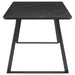 Coaster Smith Rectangle Ceramic Top Dining Table Black and Gunmetal Default Title