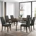 Coaster Wes Rectangular Dining Set Grey and Dark Walnut Set of 5