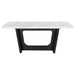 Coaster Sherry Trestle Base Marble Top Dining Table Espresso and White Default Title