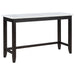 Coaster Toby Rectangular Marble Top Counter Height Table Espresso and White Default Title