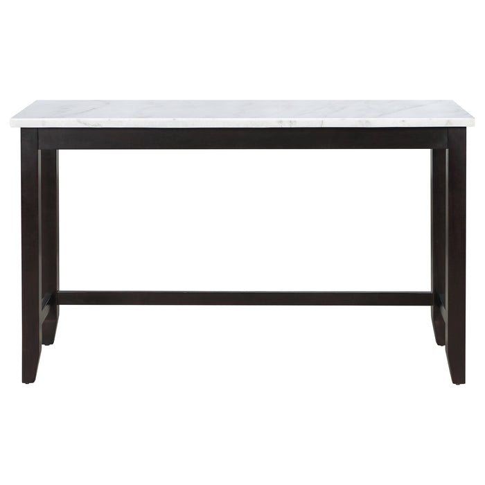 Coaster Toby Rectangular Marble Top Counter Height Table Espresso and White Default Title