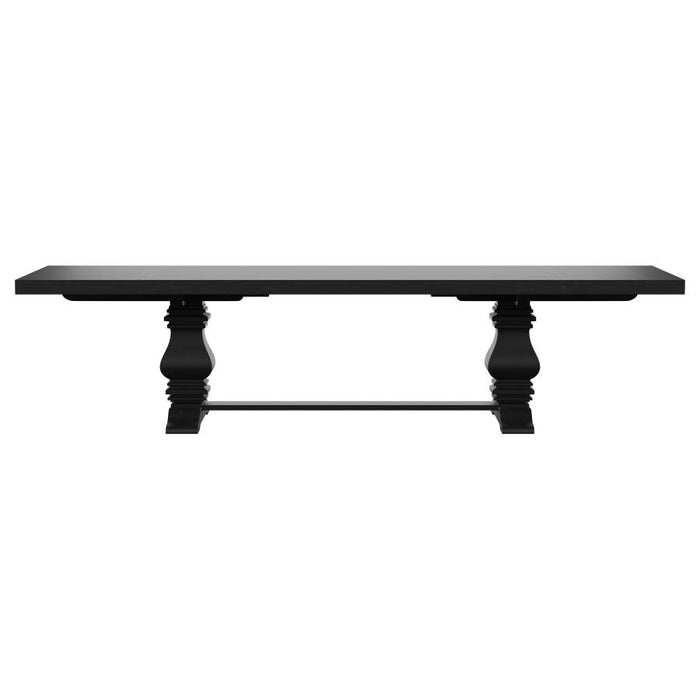 Florence 126-inch Extension Dining Table Distressed Black