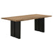 Coaster Bradshaw Rectangular Live Edge Dining Table Natural Acacia and Black Default Title