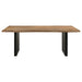 Coaster Bradshaw Rectangular Live Edge Dining Table Natural Acacia and Black Default Title