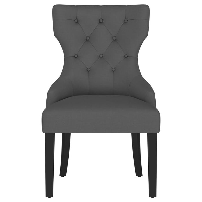 Baney Fabric Upholstered Dining Side Chair Grey and Black