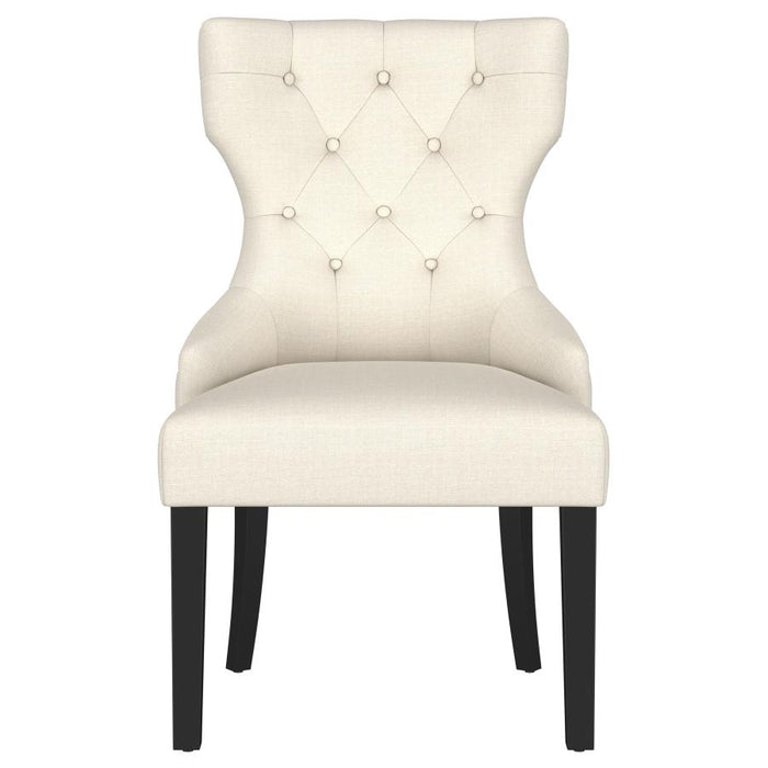 Baney Fabric Upholstered Dining Side Chair Beige and Black