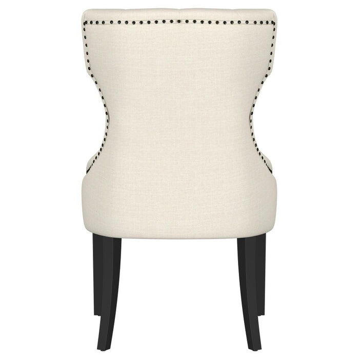 Baney Fabric Upholstered Dining Side Chair Beige and Black