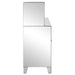 Coaster Yvaine 2-door Mirrored Wine Cabinet with Faux Crystal Inlay Silver Default Title