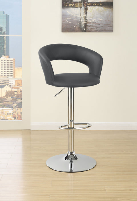 Coaster Barraza 29" Adjustable Height Bar Stool Grey and Chrome Default Title