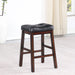 Coaster Donald Upholstered Bar Stools Black and Cappuccino (Set of 2) Counter Height