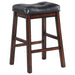 Coaster Donald Upholstered Bar Stools Black and Cappuccino (Set of 2) Counter Height