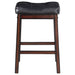 Coaster Donald Upholstered Bar Stools Black and Cappuccino (Set of 2) Counter Height