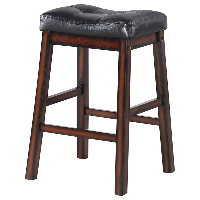 Coaster Donald Upholstered Bar Stools Black and Cappuccino (Set of 2) Counter Height