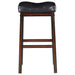 Coaster Donald Upholstered Bar Stools Black and Cappuccino (Set of 2) Counter Height