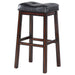 Coaster Donald Upholstered Bar Stools Black and Cappuccino (Set of 2) Counter Height