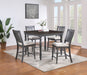 Coaster Wiley Square Spindle Legs Counter Height Dining Set Beige and Grey Default Title