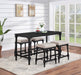 Coaster Martina Rectangular Spindle Leg Counter Height Dining Set Oatmeal and Black Default Title