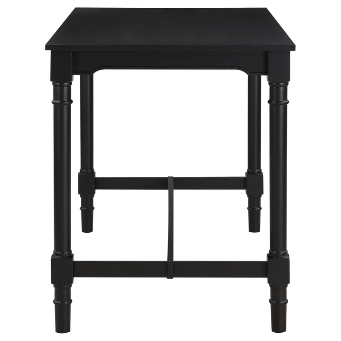 Coaster Martina Rectangular Spindle Leg Counter Height Dining Set Oatmeal and Black Default Title