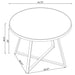 Coaster Jillian Round Dining Table with Tempered Mirror Top Black Nickel Default Title