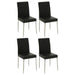 Coaster Maston Upholstered Dining Chairs Black (Set of 4) Black