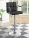 Coaster Palomar Adjustable Height Bar Stool Black and Chrome White