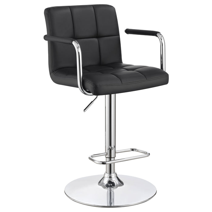 Coaster Palomar Adjustable Height Bar Stool Black and Chrome White