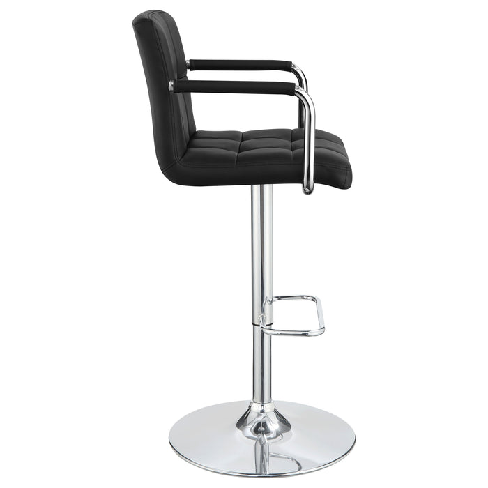 Coaster Palomar Adjustable Height Bar Stool Black and Chrome White