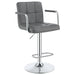 Coaster Palomar Adjustable Height Bar Stool Grey and Chrome Default Title