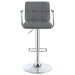 Coaster Palomar Adjustable Height Bar Stool Grey and Chrome Default Title