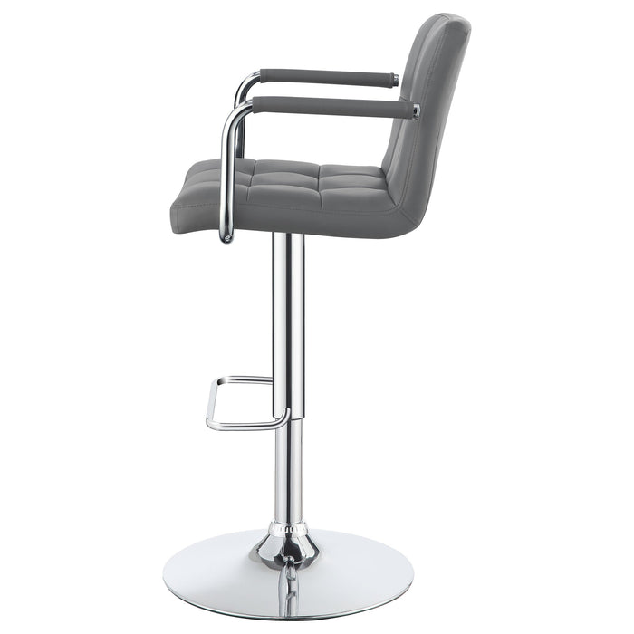 Coaster Palomar Adjustable Height Bar Stool Grey and Chrome Default Title