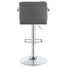 Coaster Palomar Adjustable Height Bar Stool Grey and Chrome Default Title