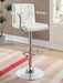 Coaster Palomar Adjustable Height Bar Stool Black and Chrome White