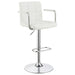 Coaster Palomar Adjustable Height Bar Stool Black and Chrome White