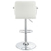 Coaster Palomar Adjustable Height Bar Stool Black and Chrome White