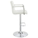 Coaster Palomar Adjustable Height Bar Stool Black and Chrome White