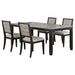 Coaster Elodie Dining Table Set with Extension Leaf Grey and Black Set of 5