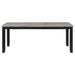 Coaster Elodie Dining Table Set with Extension Leaf Grey and Black Set of 7