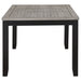 Coaster Elodie Dining Table Set with Extension Leaf Grey and Black Set of 7