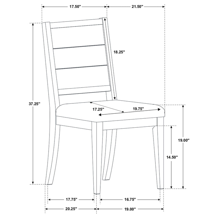 Coaster Elodie Dining Table Set with Extension Leaf Grey and Black Set of 7