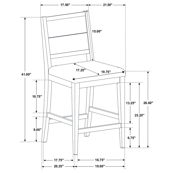 Coaster Elodie Counter Height Dining Table Set with Extension Leaf Grey and Black Default Title