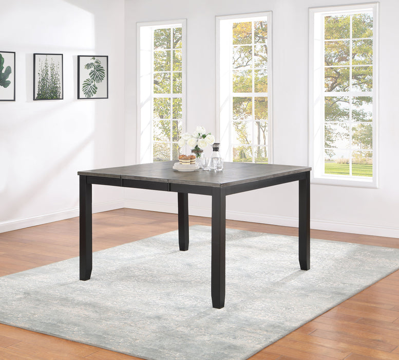 Coaster Elodie Counter Height Dining Table with Extension Leaf Grey and Black Default Title