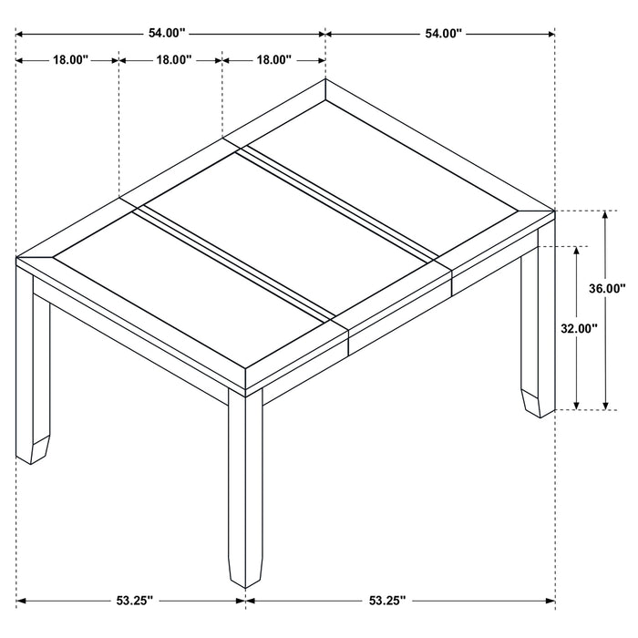 Coaster Elodie Counter Height Dining Table with Extension Leaf Grey and Black Default Title