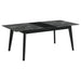 Coaster Crestmont Rectangular Dining Table with Faux Marble Top and 16" Self-Storing Extension Leaf Grey Default Title